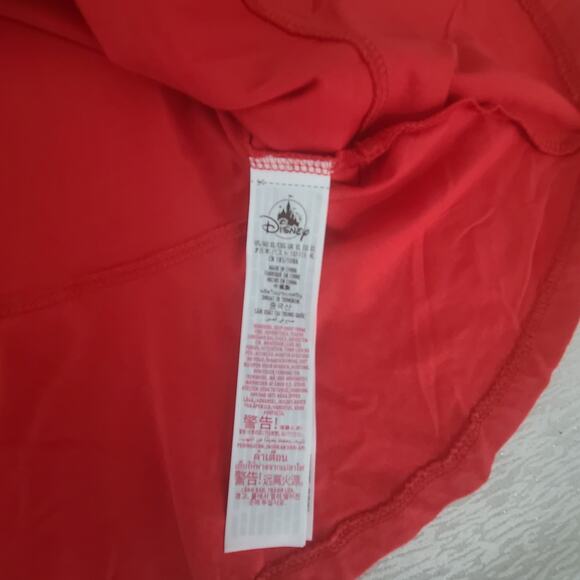 Disney Minnie Mouse sleeveless peplum ruffle bottom Women's Top in Red Size XL - Picture 6 of 10